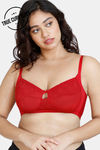Zivame True Curv Love Stories Double Layered Non Wired Full Coverage Super Support Bra - Chilli Pepper — thumbnail 1